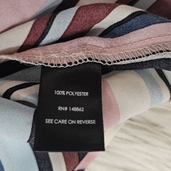 Torrid harper georgette striped 3/4 sleeve blouse - Picture 6 of 7